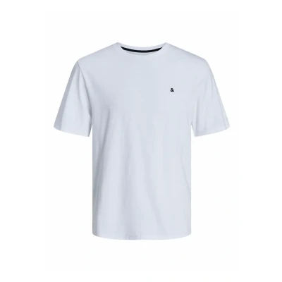 Image of JACK &amp; JONES Men&#039;s Jjepaulos Tee Ss Crew Neck Noos T Shirt, White, S