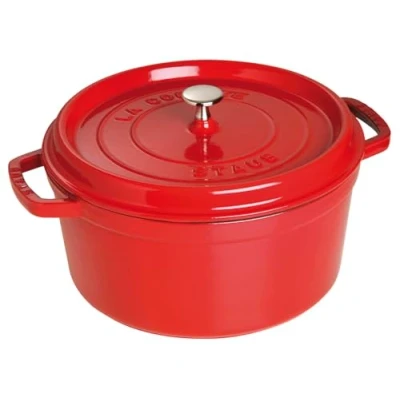 Image of Staub Round cooking cocotte / casserole 28cm cherry 6.7ltr 1102806