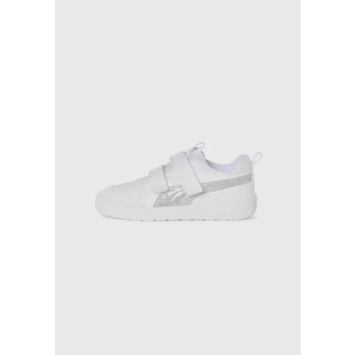 Image of Puma Multiflex 2 Glitz Unisex Road running shoes white/silvercoloured for kids, Size: 1.5, White/silver/coloured
