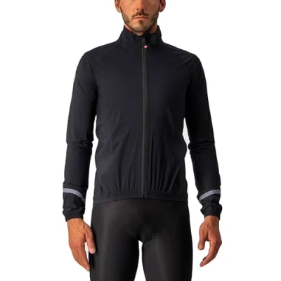 Image of Castelli Emergency RAIN Jacket Waterproof jacket, Men&#039;s, Size: XXL, Light black