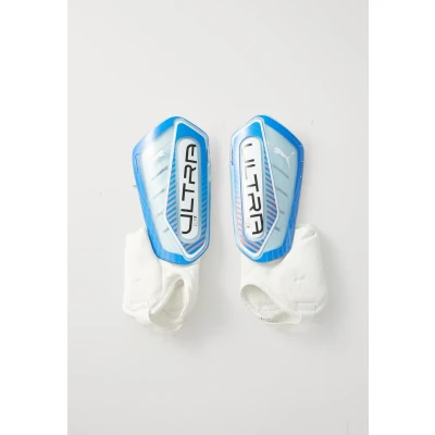 Image of Puma Ultra FLEX Ankle Unisex Shin pads, Size: Medium, blue/white/glowing red