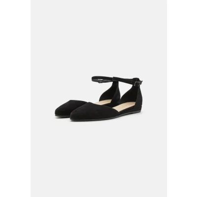 Image of Tamaris Ankle strap ballet pumps, Women&#039;s, Size: 6.5, Black Suede