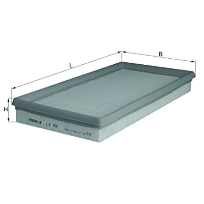 Image of Air Filter MAHLE ORIGINAL LX 59