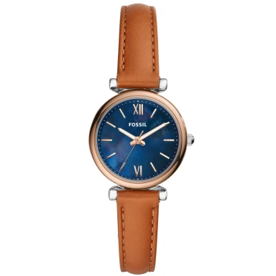 Image of Fossil Carlie MINI Watch, Women&#039;s, Size: One Size, Brown