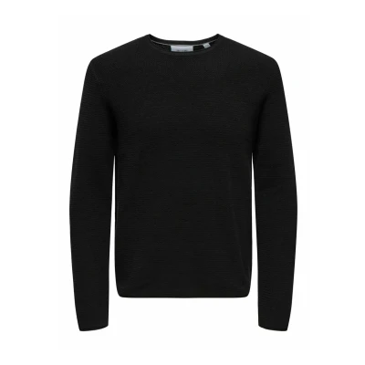 Image of ONLY &amp; SONS Men&#039;s Knitted Jumper, black, S