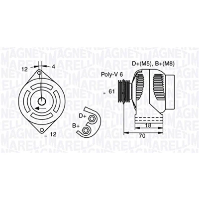 Image of Alternator MAGNETI MARELLI 063377005010