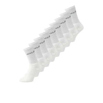 Image of Jack &amp; Jones Jacregen Tennis Socks 9 PACK white, Men&#039;s, Size: One Size, White