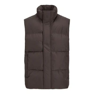 Image of Jack &amp; Jones Jjebradley Bodywarmer Waistcoat, Men&#039;s, Size: Small, Mulch