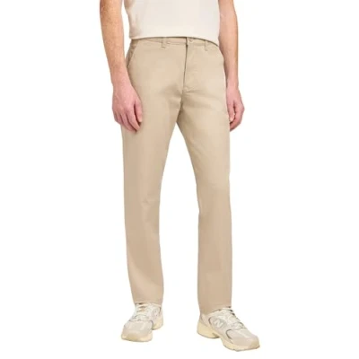 Image of Lee Regular Chino Trousers, Men&#039;s, Size: 30x30, Stone