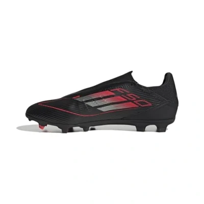 Image of adidas Performance F50 League Laceless FG/MG Moulded stud football boots, Men&#039;s, Size: 11, Core black/iron metallic/lucid red Synthetics/textile