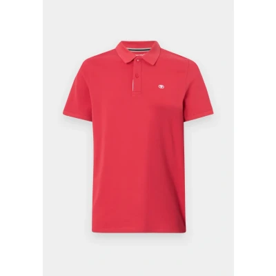 Image of TOM Tailor WITH Contrast Polo shirt, Men&#039;s, Size: Medium, Soft berry red