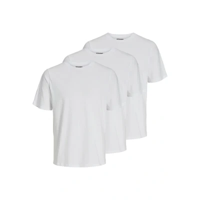 Image of Jack &amp; Jones Jacunder TEE CREW NECK 3 PACK Undershirt, Men&#039;s, Size: Small, White