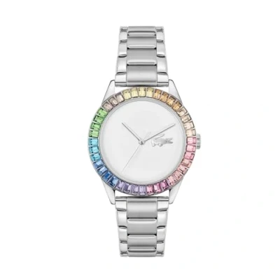 Image of Lacoste Ladycroc Watch white/silvercoloured, Women&#039;s, Size: One Size, White/silver coloured