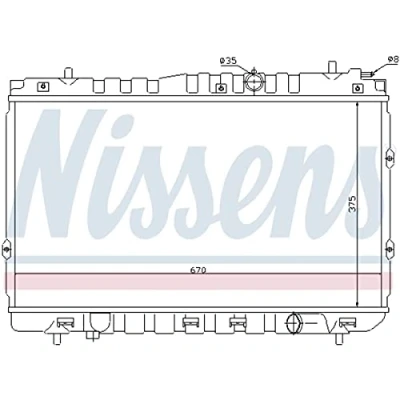 Image of Radiator, engine cooling NISSENS 66680