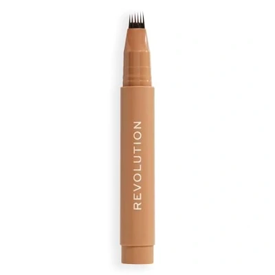 Image of Revolution Instant Brow Hair Pen, Precision Applicator for like Strokes, Long Lasting Eyebrow Pencil, Cool Brown, Cruelty Free &amp; Vegan, 1.8 ml