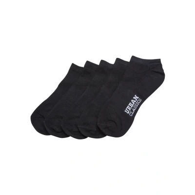 Image of Urban Classics LOGO NO SHOW 5PACK Trainer socks, Men&#039;s, Size: 35, Black