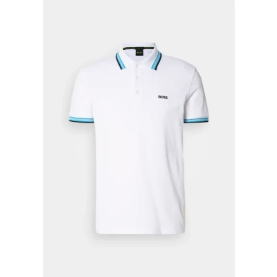 Image of BOSS Paddy Curved Polo shirt, Men&#039;s, Size: XXL, Open white