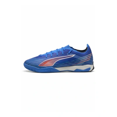 Image of Puma Football Boots Indoor, Men&#039;s, Size: 8.5, Ultra blue white glowing red shoes