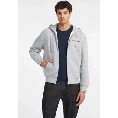 Image of Guess Jeans American Tradition Zipup sweatshirt, Men&#039;s, Size: Medium, Grau