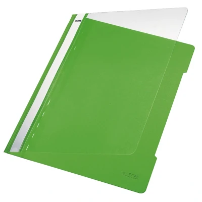 Image of Leitz A4 Standard Plastic File, 30 Percent Pre consumer Recycled Plastic, Flatfile for Sheets, 60 Sheet Capacity, Light Green, 41910050