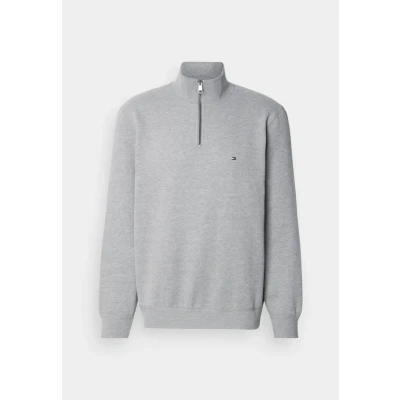 Image of Tommy Hilfiger Essential ZIP Sweatshirt, Men&#039;s, Size: XS, Medium grey heather