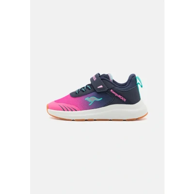 Image of Kangaroos Kbrida Trainers for kids, Size: 2.5, Dark navy/daisy pink Textile/synthetics