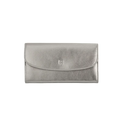 Image of DUDU Grosse AUS Farbigem Kontinentale KREDITKARTENFÄCHER MÜNZ MIT Reissverschluss Wallet, Women&#039;s, Size: One Size, Argento