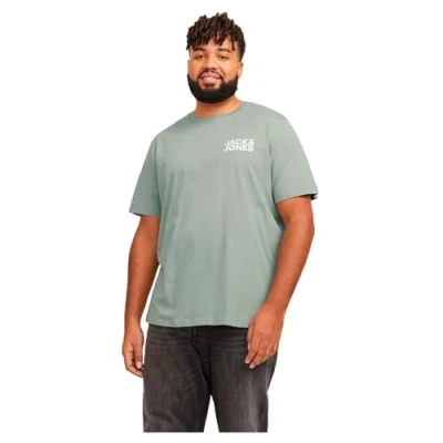 Image of JACK&amp;JONES Plus Men&#039;s Jjecorp Logo Tee Ss O Neck Noos Pls T Shirt, Iceberg Green/Detail:small Print, 6XL