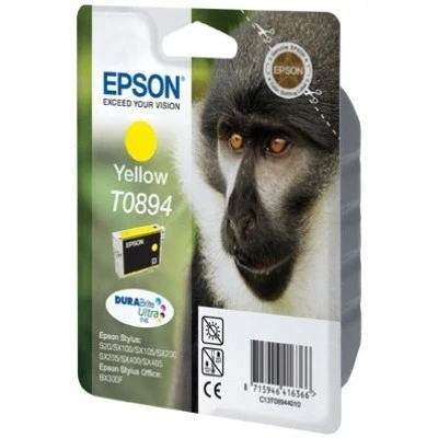 Image of Stylus SX200 Epson T0894 yellow low capacity ink cartridge (original Epson)