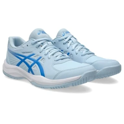 Image of Asics Court Slide 4 Multicourt tennis shoes, Women&#039;s, Size: 6, Light blue/blue coast Imitation leather/ textile