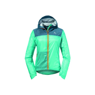 Image of Schöffel Women&#039;s Hybrid Jkt Flow Trail L, Extremely Lightweight, Breathable MTB Jacket, Water Repellent Cycling Jacket with Preformed Elbows
