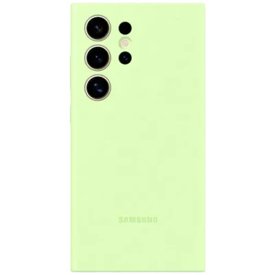 Image of Samsung Silicone Back Cover Green Galaxy S24 Ultra