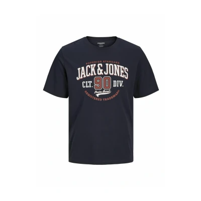 Image of Jack &amp; Jones Print Tshirt, Men&#039;s, Size: 4XL, Dark navy
