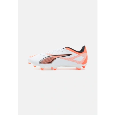 Image of Puma Ultra 5 PLAY FG/AG Moulded stud football boots, Men&#039;s, Size: 8.5, White/black/glowing red Synthetics
