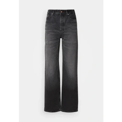 Image of Scotch &amp; Soda Women&#039;s Ripple Straight Jeans, Absolute Black U016, 28W / 32L