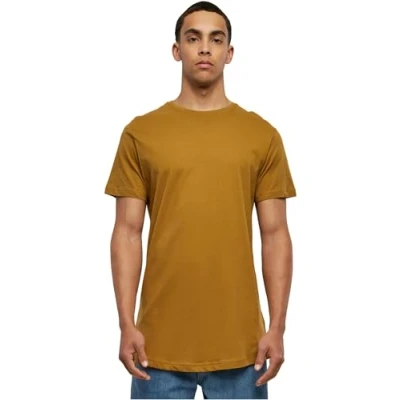 Image of Urban Classics Shaped LONG DO NOT USE Basic Tshirt, Men&#039;s, Size: Medium, Brown