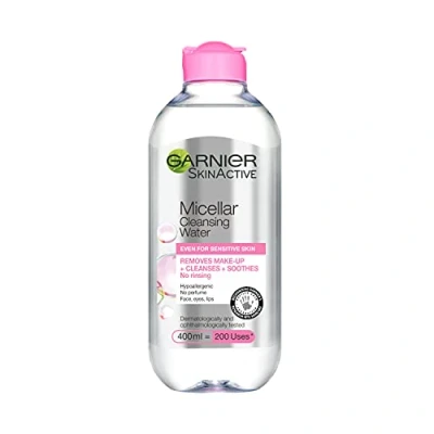 Image of Garnier Micellar Water Facial Cleanser and Makeup Remover for Sensitive Skin 400ml