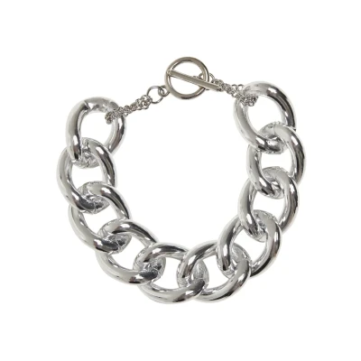 Image of Urban Classics Flashy Chain Bracelet silvercoloured, Women&#039;s, Size: L/XL, Silver coloured