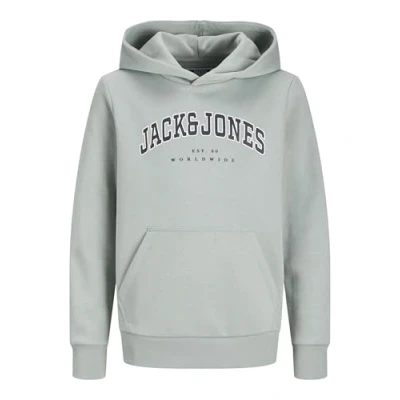 Image of Jack &amp; Jones Junior Jjecaleb Varsity Hoodie for kids, Size: 10y, Iceberg green fit loose