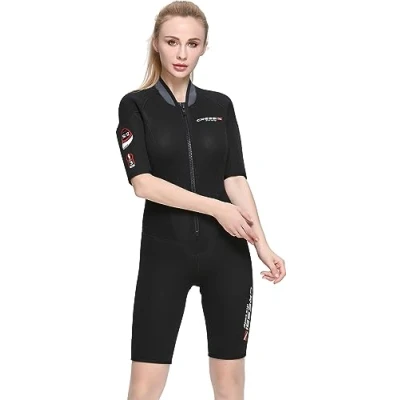 Image of Cressi Women Endurance Short Wetsuit Black, Small/Size 2