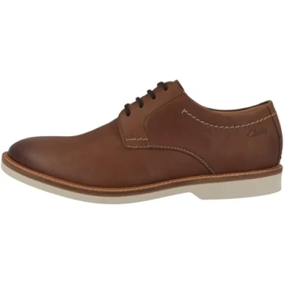 Image of Clarks Atticus Laceups, Men&#039;s, Size: 11, Dark tan Leather
