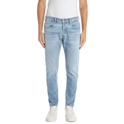 Image of Replay Willbi Pants Jeans Tapered Fit, Men&#039;s, Size: 31x32, Light blue