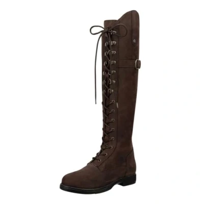 Image of SUEDWIND© Longford Winter Riding Boots, Leather Robust Nubuck Upper Leather, Lined, Water Repellent, Outdoor Walking, Stable, Riding, Waxy Brown, 38 EU