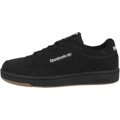 Image of Reebok Classic CLUB C 85 Unisex Trainers, Size: 8, Black/footwear white Suede
