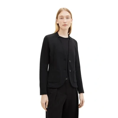 Image of TOM Tailor Structure Blazer, Women&#039;s, Size: 3XL, Deep black