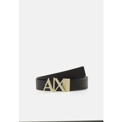 Image of Armani Exchange Reversible BELT Belt, Size: 30, Black/navy