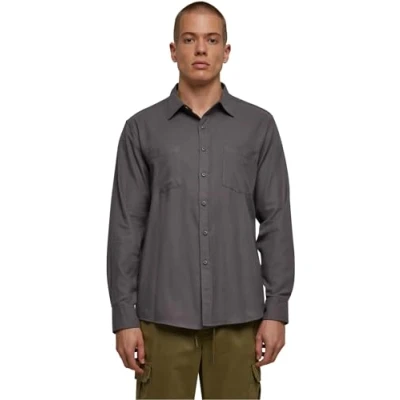 Image of Urban Classics Men&#039;s Flanell Shirt, Darkshadow/Darkshadow, XXL