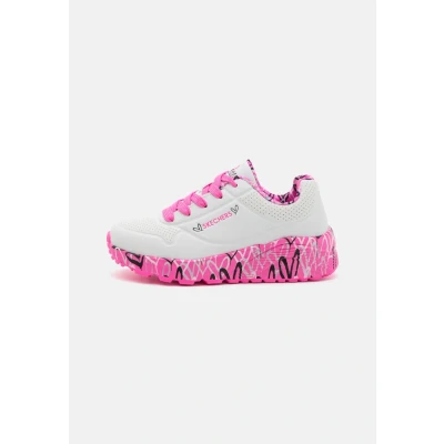 Image of Skechers UNO LITE Trainers White/hot pink for kids, Size: 13K, Pu