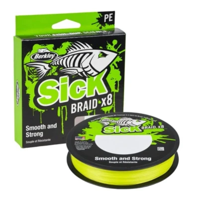 Image of Berkley Sick Braid Braided line Hi Vis Yellow (270m) fishing