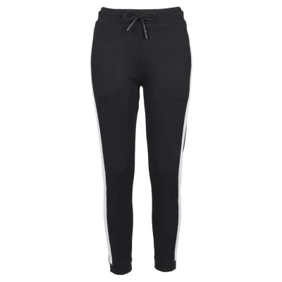 Image of Urban Classics Ladies Interlock Jogpants Tracksuit bottoms, Women&#039;s, Size: Small, Black/white